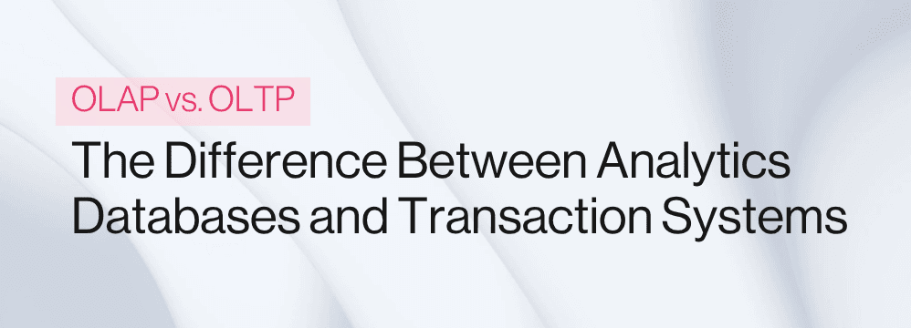OLAP vs. OLTP - EN
