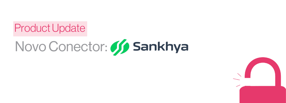 Sankhya ERP logo with an arrow pointing to the data warehouse, representing data integration