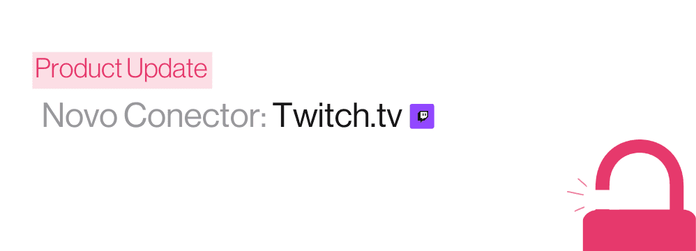 Logo da Twitch com métricas de streaming sendo sincronizadas para um data warehouse