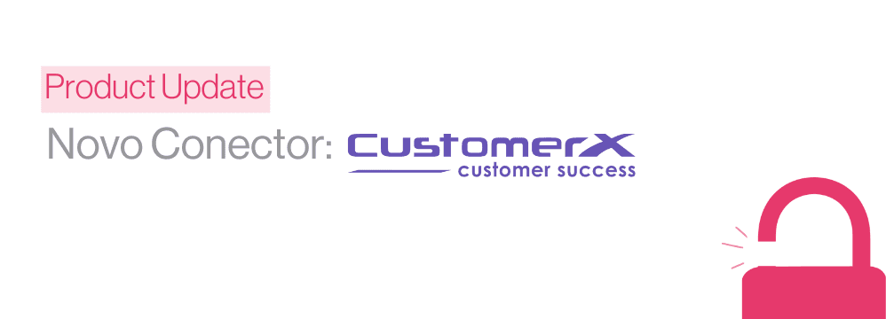 Logo do CustomerX com fluxo de dados sendo exportado para um data warehouse analítico