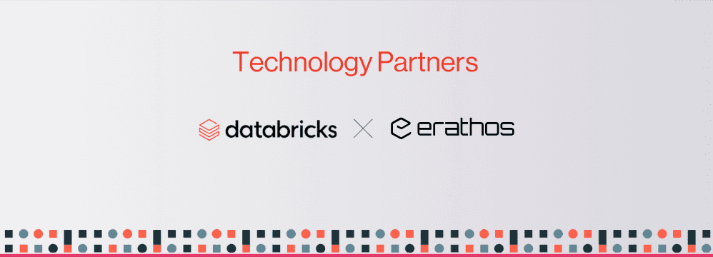 Erathos and Databricks logos side by side, representing the official partnership between the platforms