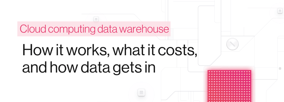 Cloud computing data warehouse