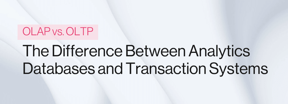 OLAP vs. OLTP - EN