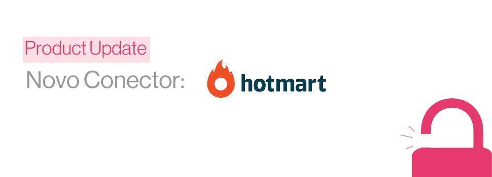 Logo do Hotmart conectado a um data warehouse via pipeline de dados da Erathos